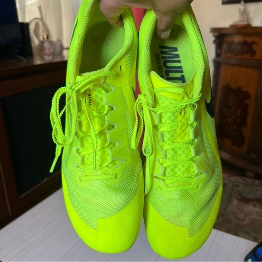 Nike Zoom Rival Athletic Spikes DC8749-700 Yellow Black Men Size 12 Spikes